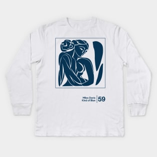 Kind of Blue / Minimalist Graphic Artwork Design Kids Long Sleeve T-Shirt